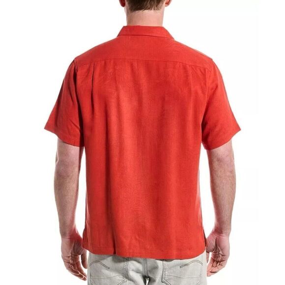 Tommy Bahama Tropic Isles Silk Camp Shirt Men's Size Medium Red - Picture 2 of 8